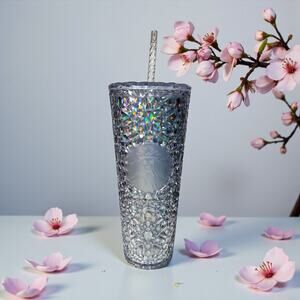 Starbucks Winter 2024 Iridescent Gem Rainbow Cold Cup Tumbler 24oz Venti NWT